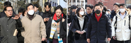 이 “신분당선 연장” 발전공약 발표 vs 황, 공실 상가 찾아 “종로 살릴 것”