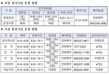 전주시, 추석연휴 기간 봉안시설 폐쇄