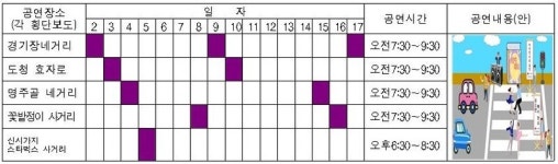 출근길 횡단보도 ‘깜짝 공연장’ 변신