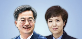경기지사 0.6%p 초박빙…김은혜 환호, 김동연 긴장감