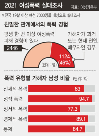 ‘여성이라서’ 3명 중 1명 폭력 피해…가해자 절반은 연인·배우자