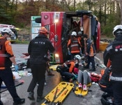 “오르막에서 15~20m 밀리면서”…충주 버스 전도로 1명 사망