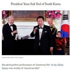 NYT ‘스타일리시 인물’에 윤 대통령…‘아메리칸 파이’ 불러서