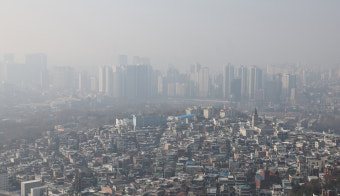 [포토] 이번주 미세먼지 기승…주말에 눈비 와야 맑은 공기