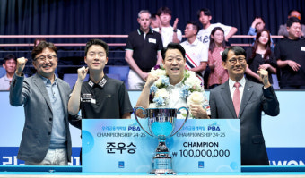 아찔했던 챔피언 강동궁, ‘당구 신동’ 김영원에 “20번 우승할 선수”