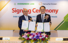 한화오션, 최대 컨테이너 해운사인 ‘에버그린’과 첫 계약