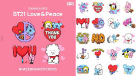 라인프렌즈, `Love & Peace` 컨셉으로 페이스북 2차 `BT21` 스티커 론칭