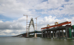 대림산업 `템부롱대교` 건설 현장에 文대통령 방문