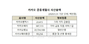 카카오, 금융복합기업집단 지정 제외
