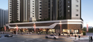 청계 SK뷰 판매시설, 사거리 코너 상가로 사람 모인다