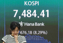[포토] 코스피 8%대 폭락에 8000선 붕괴