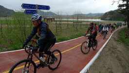 영산강 3백리따라 자전거로 즐기는 봄