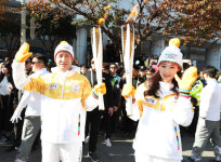 KT, 송정 해저케이블세터에서 성화봉송