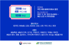 농식품부, 배달앱 이용한 외식에도 260억원 지원