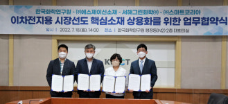 화학연, 이차전지 음극재로 전기차 주행거리 향상...기업과 MOU 체결