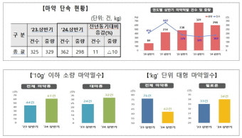 관세청, 올해 상반기 마약 298 적발…소량 밀수 증가 신속대응체계 가동