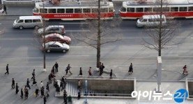 [포토]고려호텔에서 바라 본 평양 시내…고층 빌딩 즐비