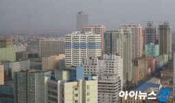 [포토]고려호텔에서 바라 본 평양 시내…고층 빌딩 즐비