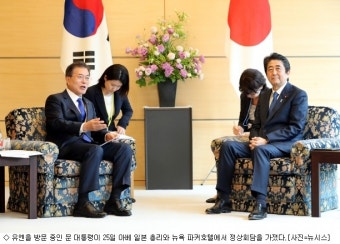 문대통령, 25일 뉴욕서 아베 총리와 한일정상회담