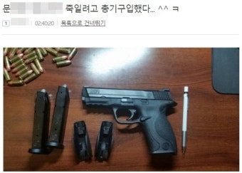 '문 대통령 살해 협박 글·권총사진' 올린 일베 회원, 알고 보니…