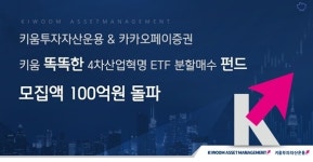 키움 똑똑한 4차산업혁명 ETF분할매수 펀드 모집액 100억 돌파