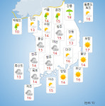 [날씨] 토요일 전국 흐리고 곳곳에 약한 비