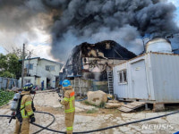 경주 외동 돈사서 화재…돼지 2500마리 폐사