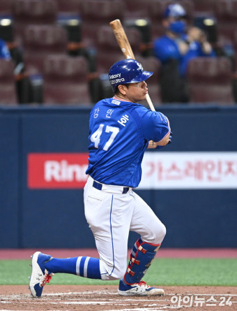 삼성 강민호 개인 통산300홈런·13시즌 연속 두 자릿수 홈런 눈앞