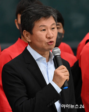 [포토]인사말 하는 정몽규 대한축구협회장