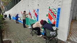 부산 북구 구포2동 지혜의 길 옹벽 벽화 조성