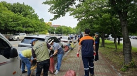 포스코 제선설비부 고로정비섹션, 장마철 침수 예방 위해 금호동 환경정비 구슬땀