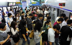 [경향포토]인천 삼화버스 파업 출근길 혼잡