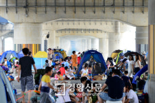 [포토뉴스]피서엔 다리 밑이 최고