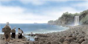 [그림책 마을]제주 돌섬에 비가 내리면