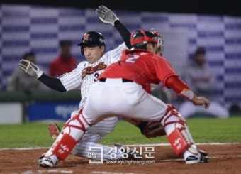 [경향포토]손아섭, 1타점 1득점이요