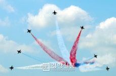 [경향포토]블랙이글, 구름위의 산책