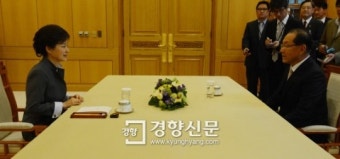 [경향포토]박대통령, 황우여 대표 면담