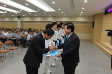 유천호 인천 강화군수 종합우승 군청 태권도팀 격려