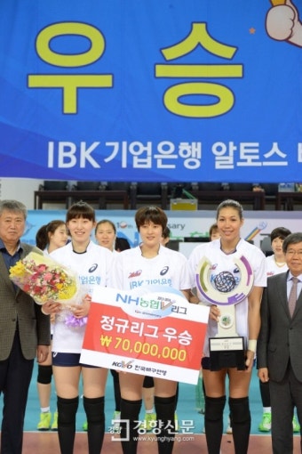 [경향포토]IBK기업은행 정규리그 우승
