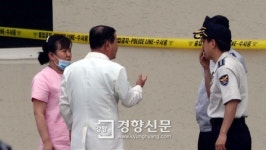 [경향포토]장성 요양병원 화재 설명하는 의료진