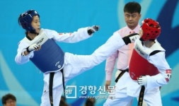 [경향포토]한국 태권도 첫날 노골드