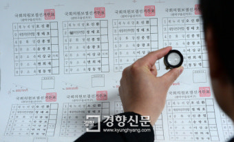 [경향포토]보궐선거 투표용지