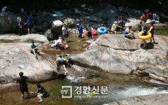 [포토뉴스]구례 토지면 피아골계곡 ‘더위야 물렀거라’