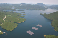 청풍호수 위에 국내 최대 수상 태양광발전소[포토뉴스]