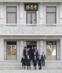 판문각 나서 남측으로 향하는 북측 대표단[경향포토]