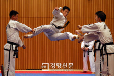 남북 태권도 시범[경향포토]