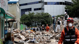 용산 4층건물 붕괴 원인은?[경향포토]