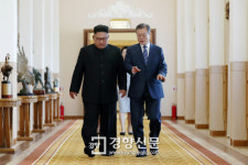 백화원의 남북 정상[경향포토]