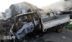 속초 화재 불타버린 장천마을[경향포토]