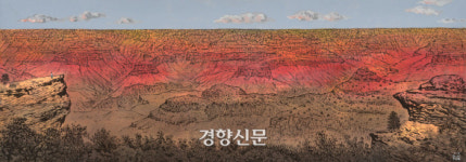 한국적 수묵과 서구적 컬러의 융합...진화된 산수풍경의 짜릿함